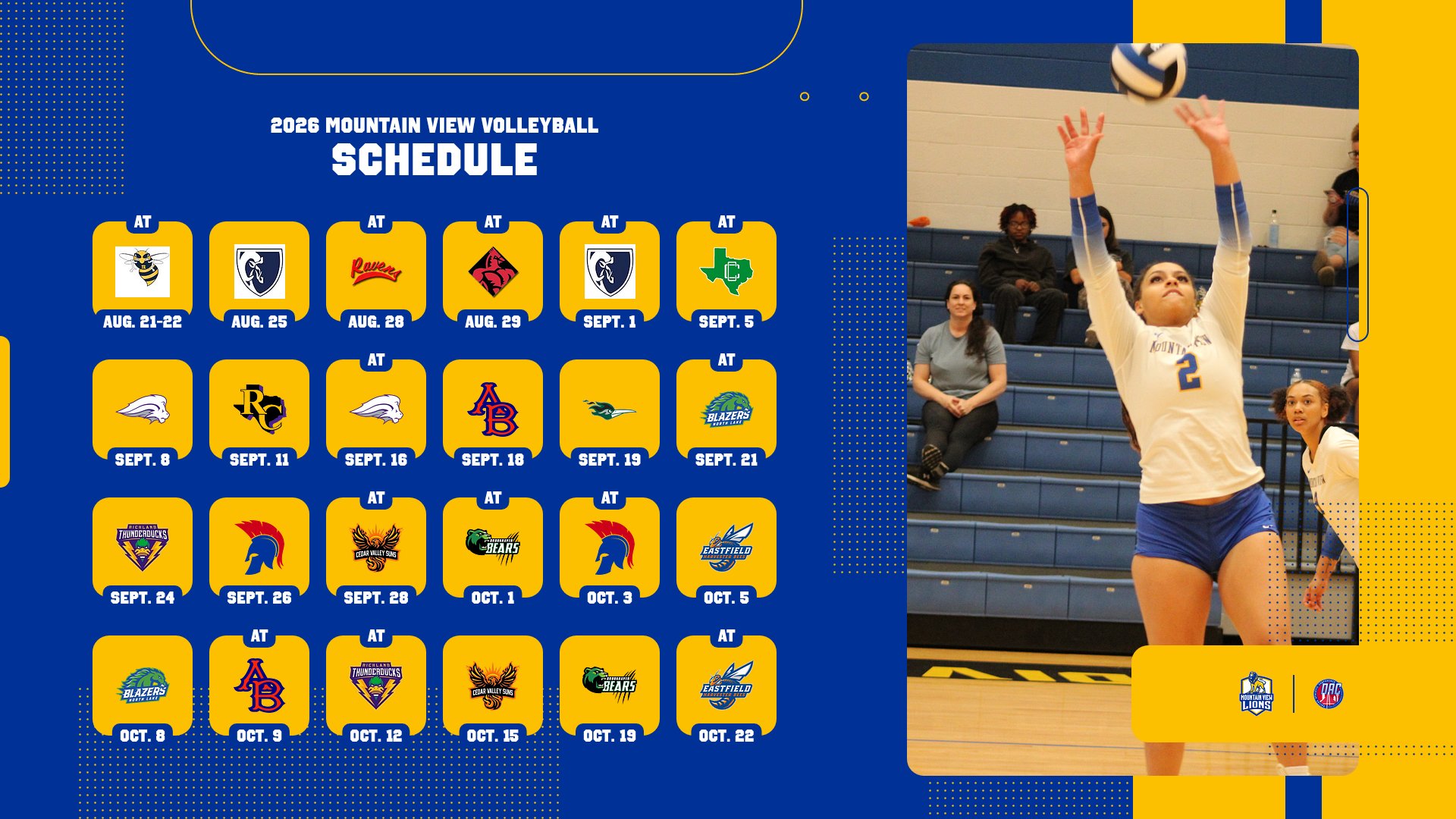 Mountain View Volleyball Opens Season Aug. 21 in Rockford, Illinois